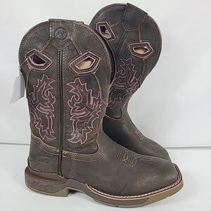 NEW Double H Women's Ari 10" Brown Work Western Phantom Rider Boots Sz 9.5